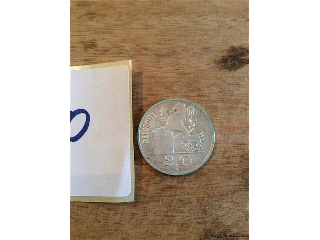 Munt 20fr 1949 - afbeelding 1 van  2