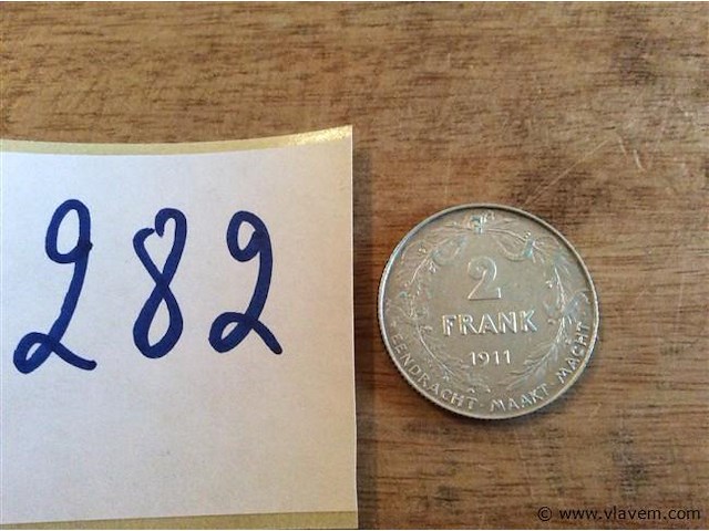 Munt 2fr 1911 - afbeelding 1 van  2