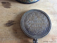 Munt 5fr 1836. medallion frankrijk ag - afbeelding 2 van  2