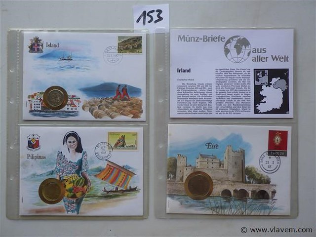 Munt en envelop/postzegel - afbeelding 1 van  4
