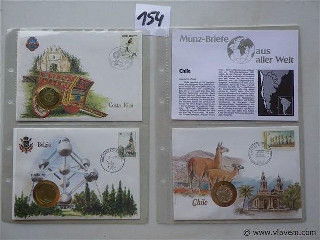 Munt en envelop/postzegel - afbeelding 1 van  4
