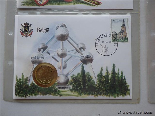 Munt en envelop/postzegel - afbeelding 3 van  4