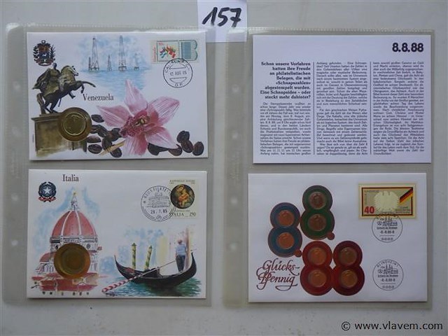 Munt en envelop/postzegel - afbeelding 1 van  4