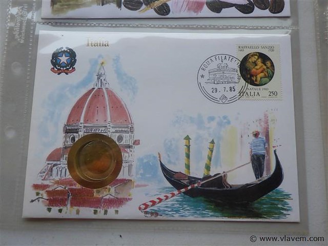 Munt en envelop/postzegel - afbeelding 3 van  4