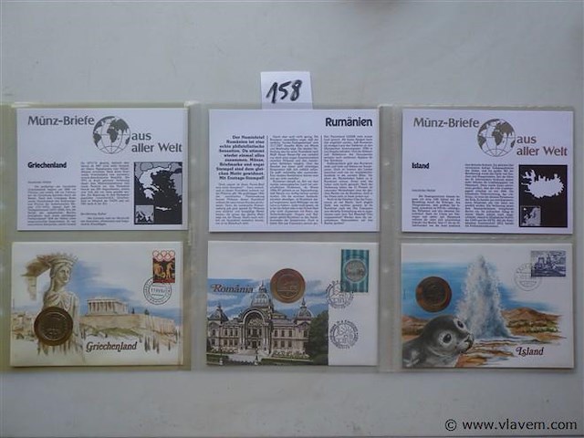 Munt en envelop/postzegel - afbeelding 1 van  3