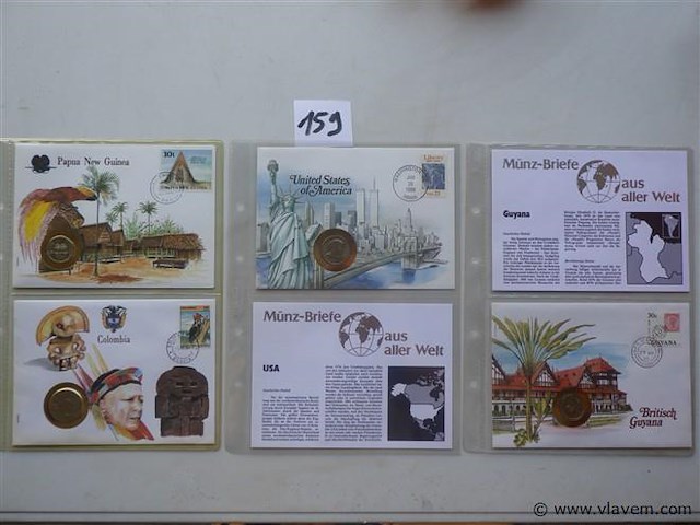 Munt en envelop/postzegel - afbeelding 1 van  3