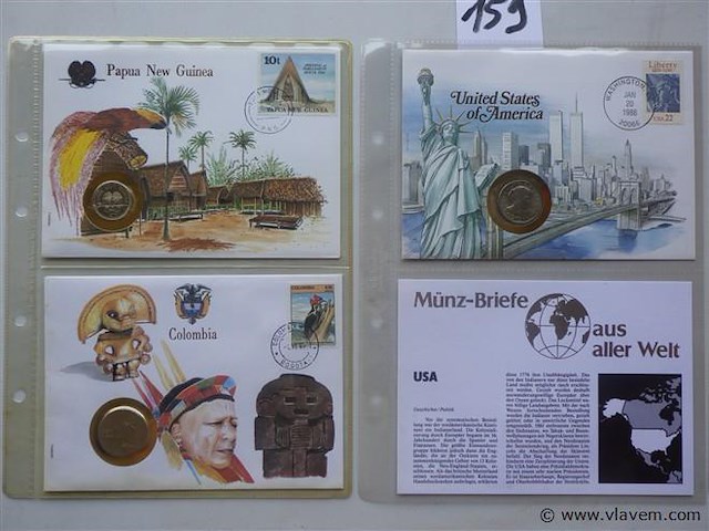 Munt en envelop/postzegel - afbeelding 2 van  3