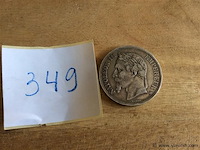 Munt frankrijk 5fr 1869. ag - afbeelding 1 van  2