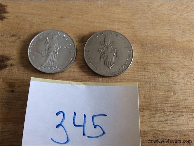 Munt vaticaan 2stuks - afbeelding 1 van  2