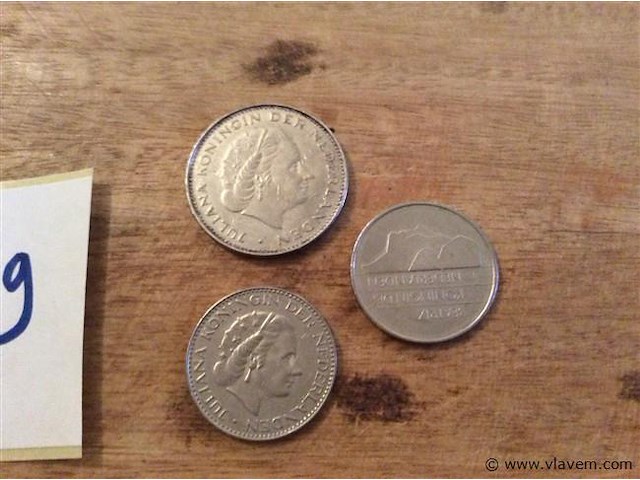Munten nederland 3stuks - afbeelding 2 van  2