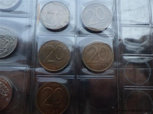 Muntenalbum met belgische munten - afbeelding 9 van  9