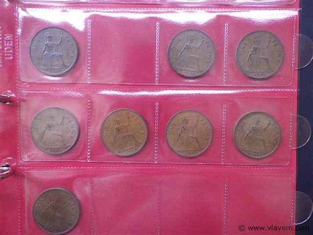 Muntenalbum met britse penny's oa victoria - afbeelding 7 van  8