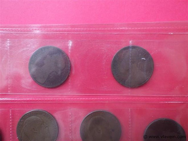 Muntenalbum met britse penny's oa victoria - afbeelding 8 van  8