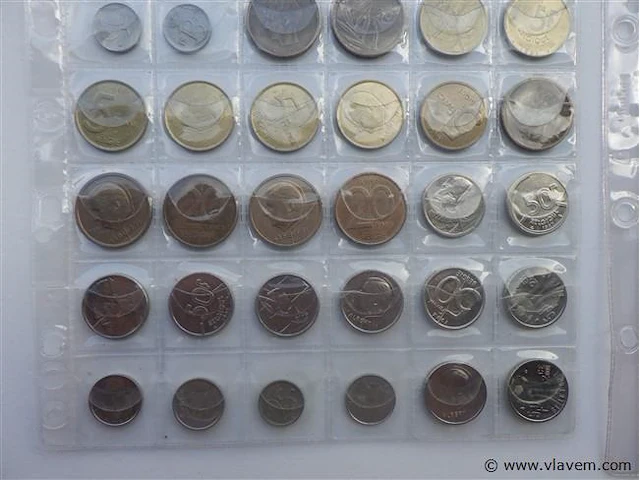 Muntenkaft met diverse belgische munten - afbeelding 4 van  8