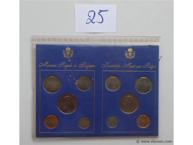 Muntenset - belgië 1975 vlaams-nederlands - afbeelding 1 van  5
