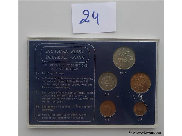 Muntenset - britains's first decimal coins - afbeelding 1 van  3