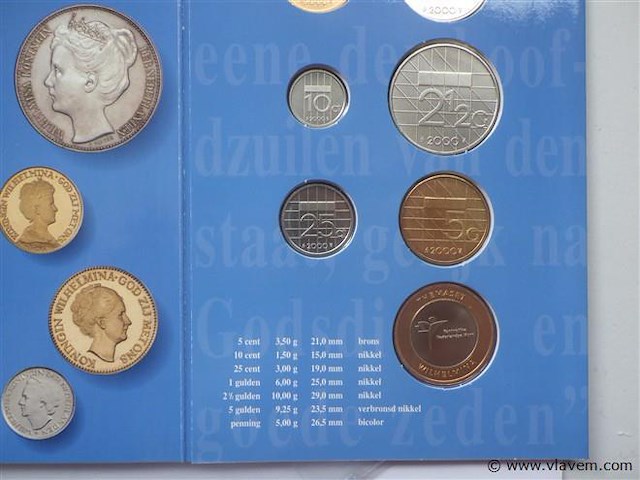 Muntenset nederland 2000 gulden - afbeelding 3 van  5