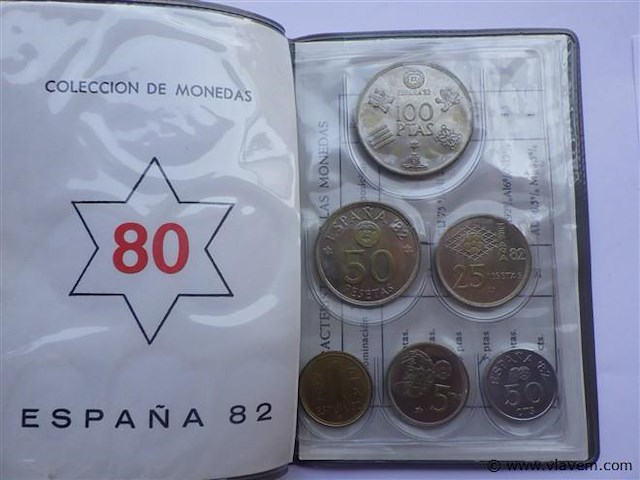 Muntenset spanje 80 - 1982. - afbeelding 2 van  5