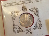 Muntstuk joannes paulus ii bezoek belgië 1985 - afbeelding 2 van  4