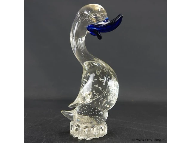 Murano?. glas sculptuur in de vorm van een zwaan - afbeelding 4 van  5
