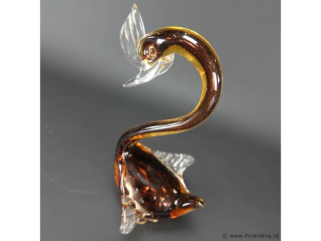 Murano massief glazen zwaan - afbeelding 3 van  5