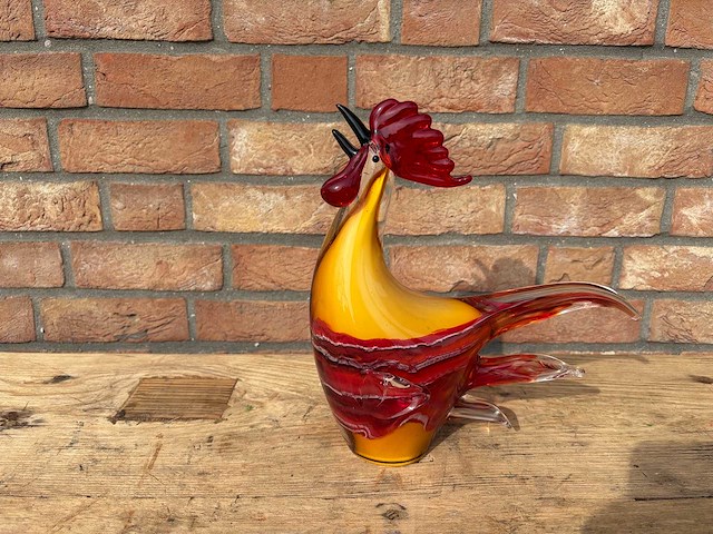 Murano stijl kip - afbeelding 1 van  2