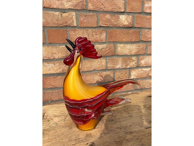 Murano stijl kip - afbeelding 2 van  2