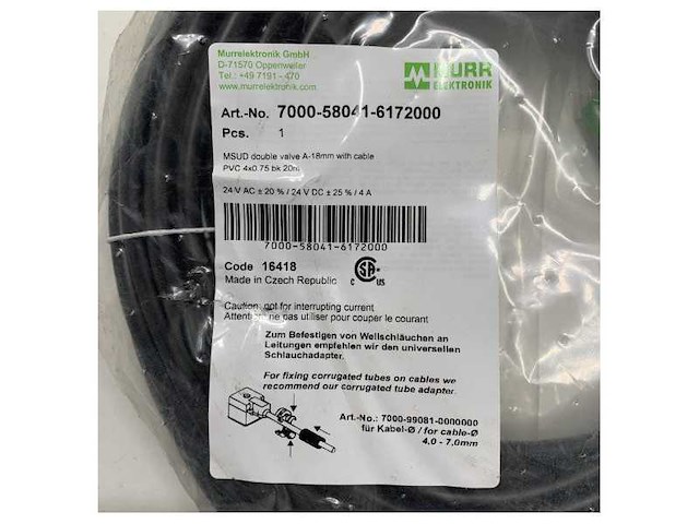 Murr msud double valve 18 mm with cable - 7000-58041-6172000 - afbeelding 3 van  5