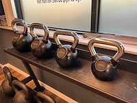 Muscle power kettlebell rack met 9 kettlebells - afbeelding 3 van  4