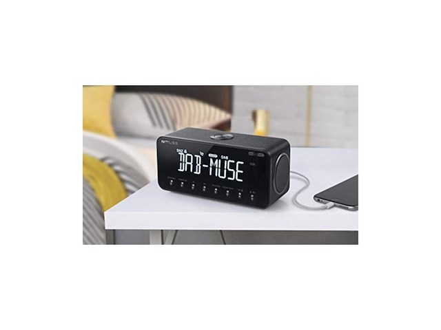 Muse klokradio dab+ fm pll bluetooth dual alarm lcdscherm - afbeelding 2 van  5
