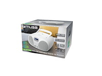 Muse md208dbw draagbare stereo radio cd speler met dab+ en fm wit - afbeelding 2 van  4