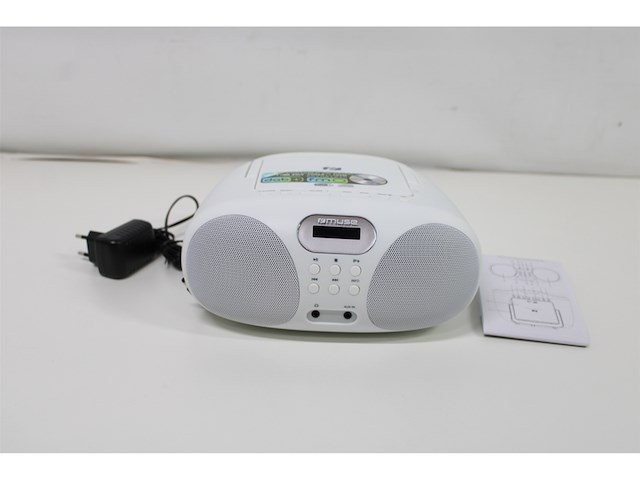 Muse md208dbw draagbare stereo radio cd speler met dab+ en fm wit - afbeelding 4 van  4