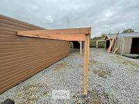 Muur carport/overkapping, afm b310xd300xh185/225 cm - afbeelding 4 van  7