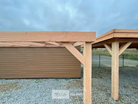 Muur carport/overkapping, afm b310xd300xh185/225 cm - afbeelding 7 van  7