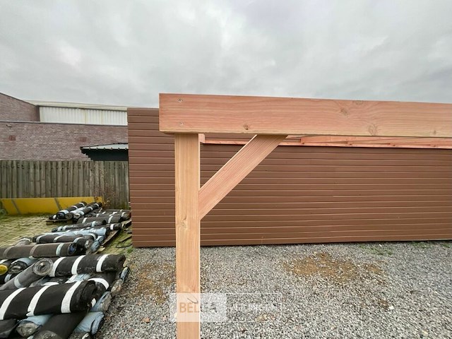 Muur carport/overkapping, afm b310xd600xh185/225 cm - afbeelding 6 van  7