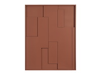 Muurdecoratie rood fsc 100% l70xb90xh25cm - afbeelding 1 van  4