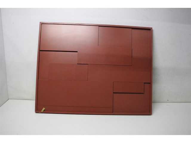 Muurdecoratie rood fsc 100% l70xb90xh25cm - afbeelding 2 van  4