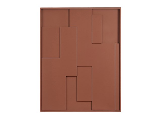 Muurdecoratie rood fsc 100% l70xb90xh2,5cm - afbeelding 1 van  5