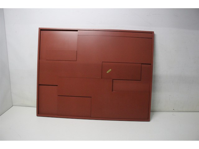 Muurdecoratie rood fsc 100% l70xb90xh2,5cm - afbeelding 4 van  5