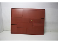 Muurdecoratie rood fsc 100% l70xb90xh2,5cm - afbeelding 4 van  5