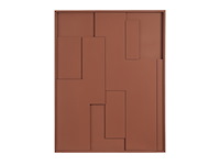 Muurdecoratie rood fsc 100% l70xb90xh25cm - afbeelding 1 van  4