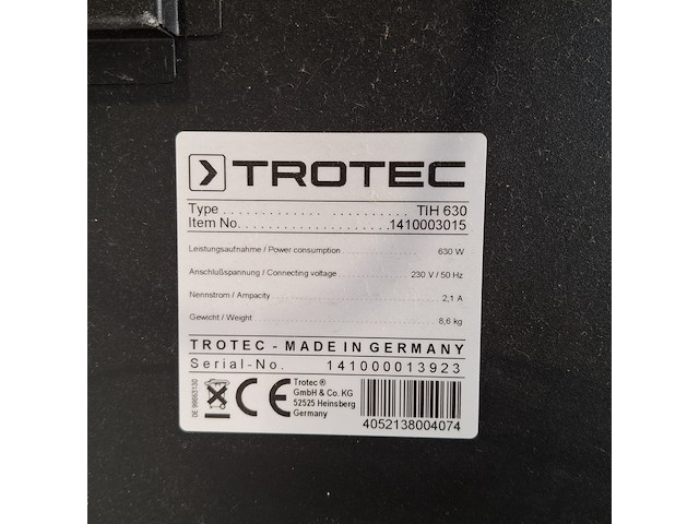 Muurdroger infrarood 230v, trotec, tih 630, 2014 - afbeelding 6 van  6