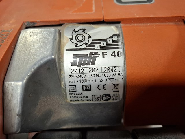 Muursleuvenfreesmachine 230v spit, f40, bouwjaar 2012 - afbeelding 6 van  8