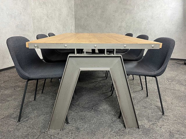 Muuto - 6p industriële vergaderopstelling 200x100 - afbeelding 1 van  2