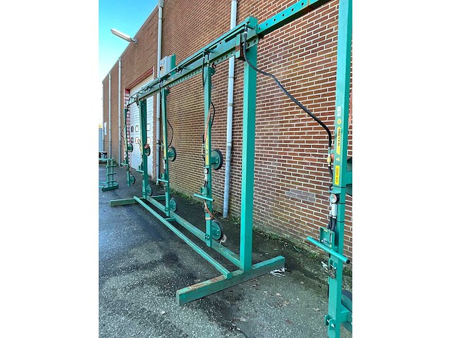 Muyen - glasinstallatieset 1000kg, max lengte 725cm - compressor, 5 verstelbare armen met 2 zuigers, 2 bokken - afbeelding 4 van  13