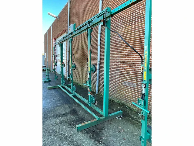 Muyen - glasinstallatieset 1000kg, max lengte 725cm - compressor, 5 verstelbare armen met 2 zuigers, 2 bokken - afbeelding 4 van  13