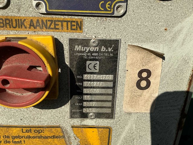 Muyen - va000 - vacuümheffer op accu - 2017 - afbeelding 6 van  17