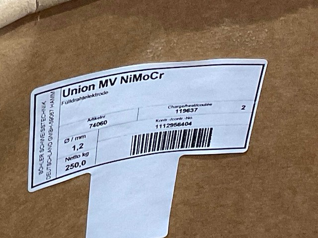 Mv ni m o cr - metaal poeder gevulde draad 1,2 mm (250 kg) - afbeelding 4 van  5