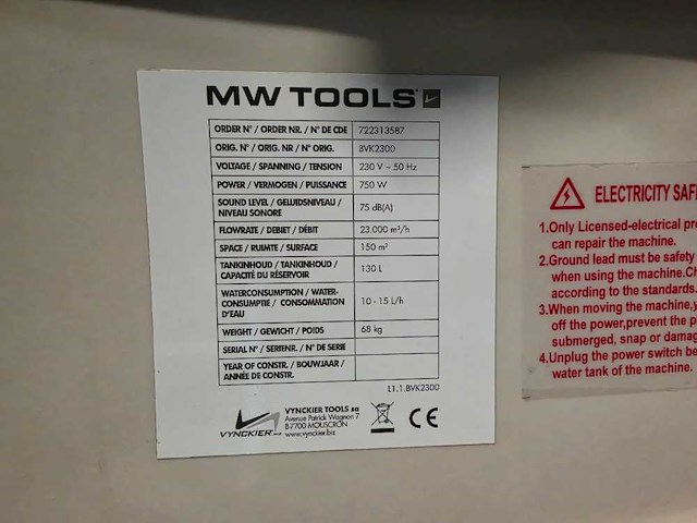 Mw tools - torros bvk 2300 - koeltoren (2x) - afbeelding 4 van  6