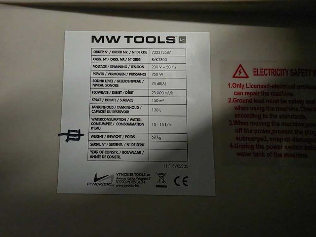 Mw tools - torros bvk 2300 - koeltoren (2x) - afbeelding 6 van  6